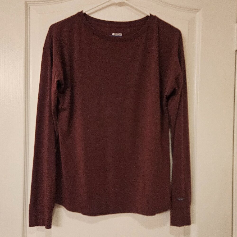 Columbia Long Sleeve Tee Cranberry Size Small